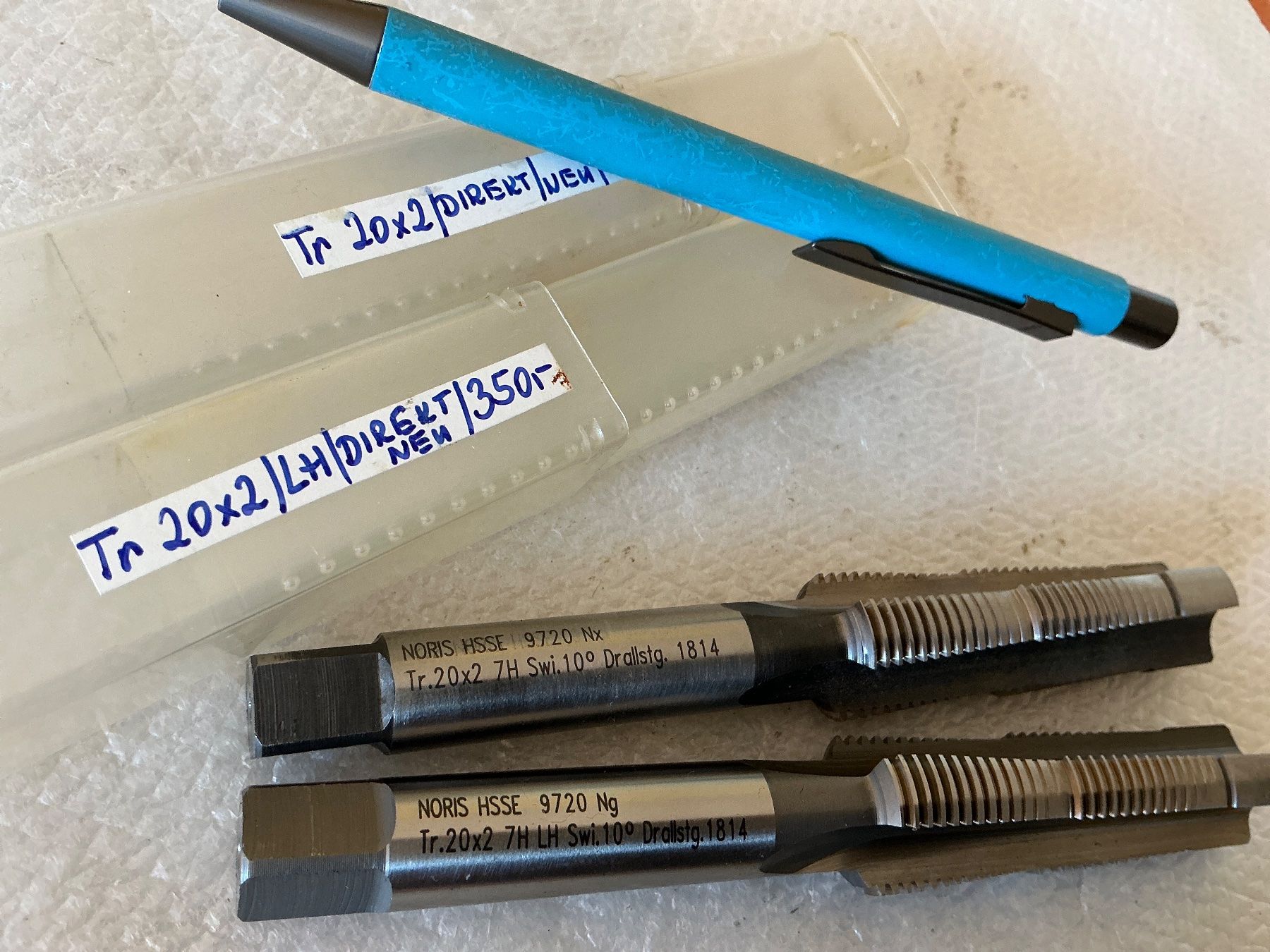 Alle Werkzeuge: HSSE Trapezgewindebohrer Tr.20x2 Rechts ODER Links, v. NORIS – Neu und originalverpackt aus Widnau von frohsinn7 1