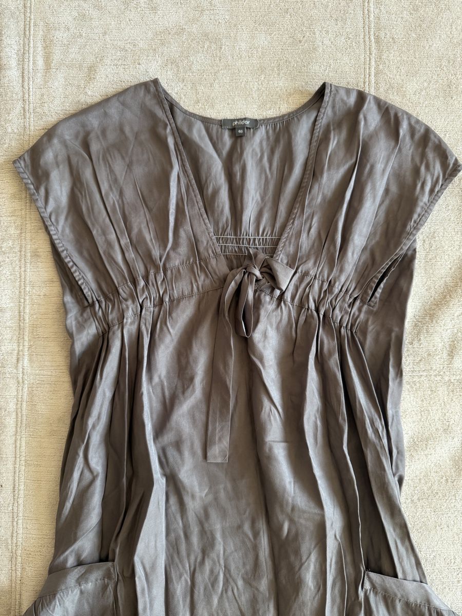 Vestiti: Robe grise Phildar, taille 40, élégante – Usato da Lausanne venduto da Stephaniesdressing 2
