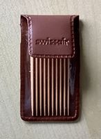 Toothpicks Swissair Etui braun mit Holz-Zahnstochern