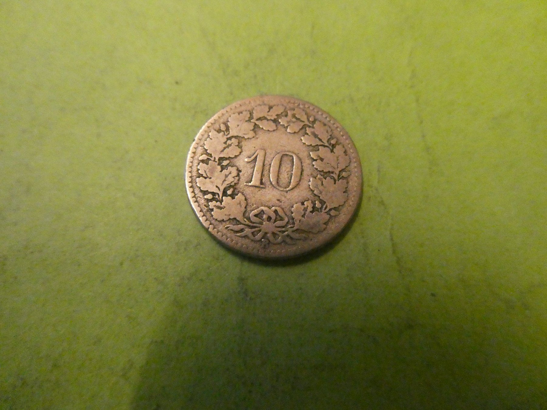 Toutes les monnaies: Schweiz 1881, 10 Rappen – D'occasion à Hinterforst par Rohusri 1