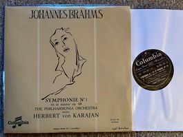 Brahms Symphonie No.1 Karajan RARE ED1 Columbia FRANCE  LP🛀