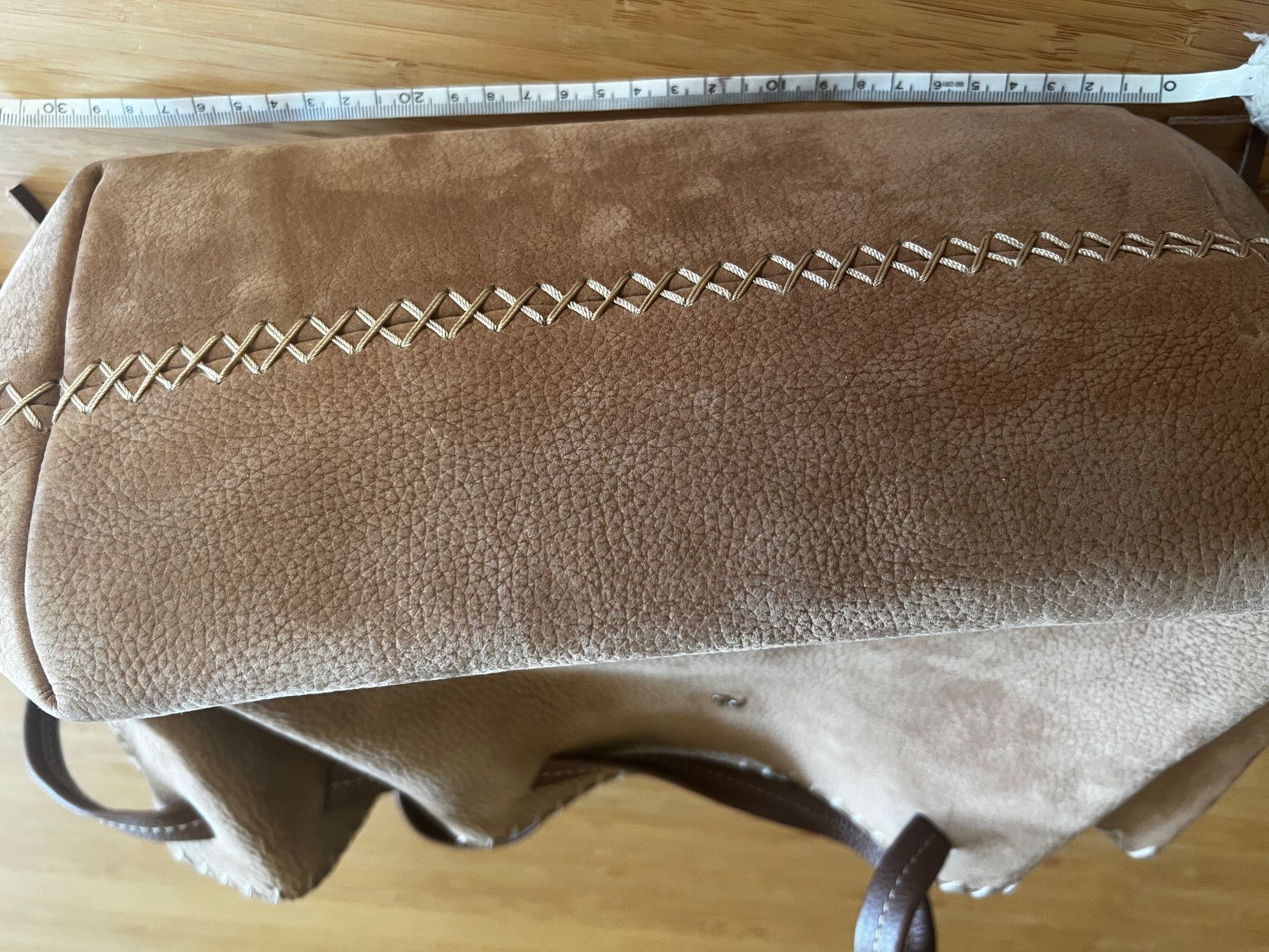 Borse da donna: Sac à main beige avec franges en cuir – Usato da Nyon venduto da ikel78 7