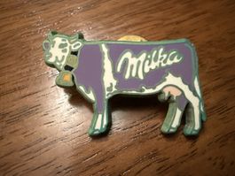 Milka Anstecknadel Kuh Motiv Metall guter Zustand