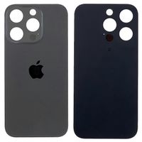 VITRE ARRIÈRE IPHONE 15 Pro max Noir (AVEC LOGO)