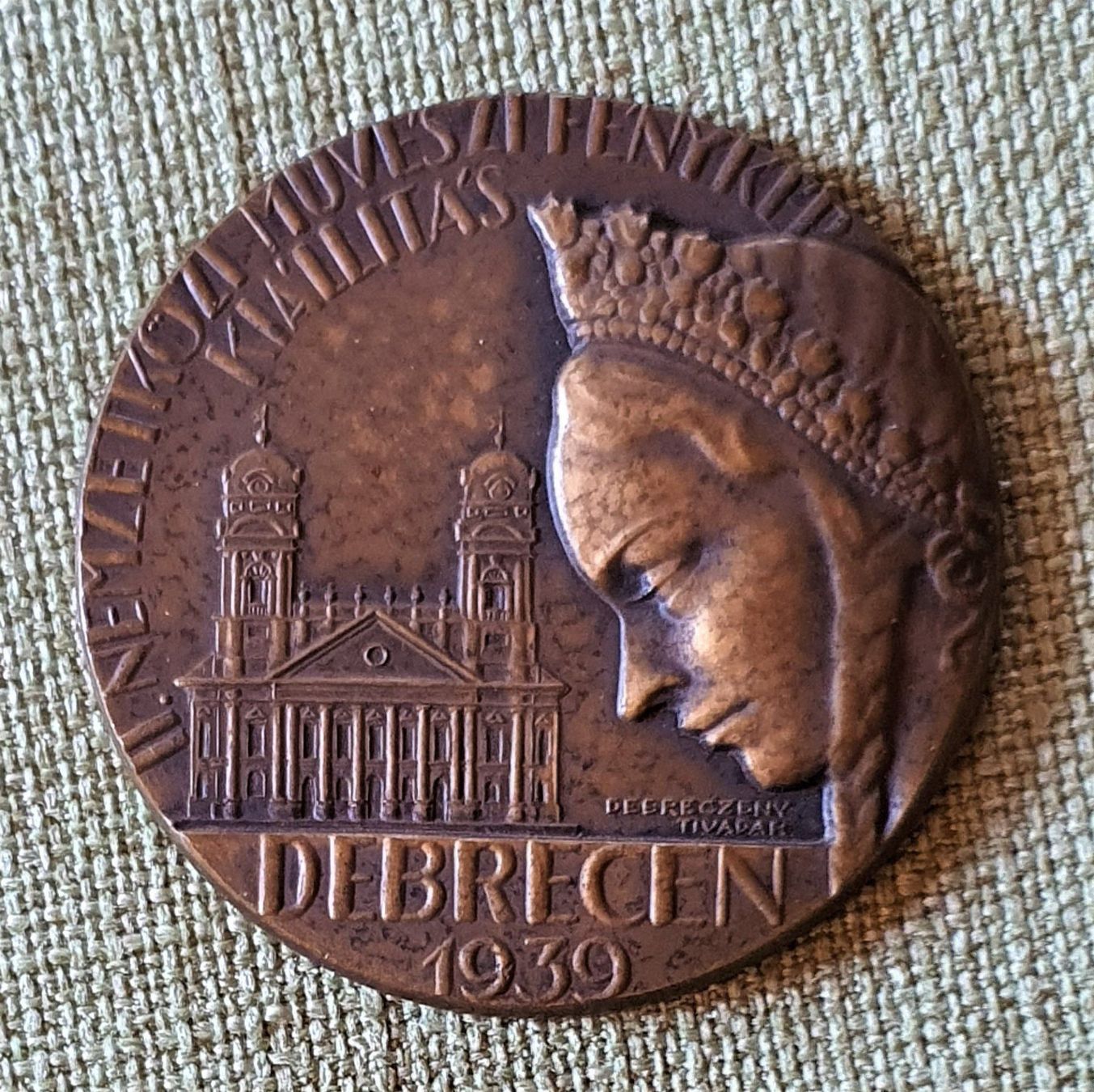 Medaillen: G227 - Debrecen 1939 - Bronze 53 gr. – Gebraucht aus Reinach BL von Boston-Verkauf