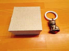 Vintage 1970er Babyrassel mit Beissring – Silber