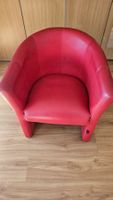 Sessel rot Leder guter Zustand