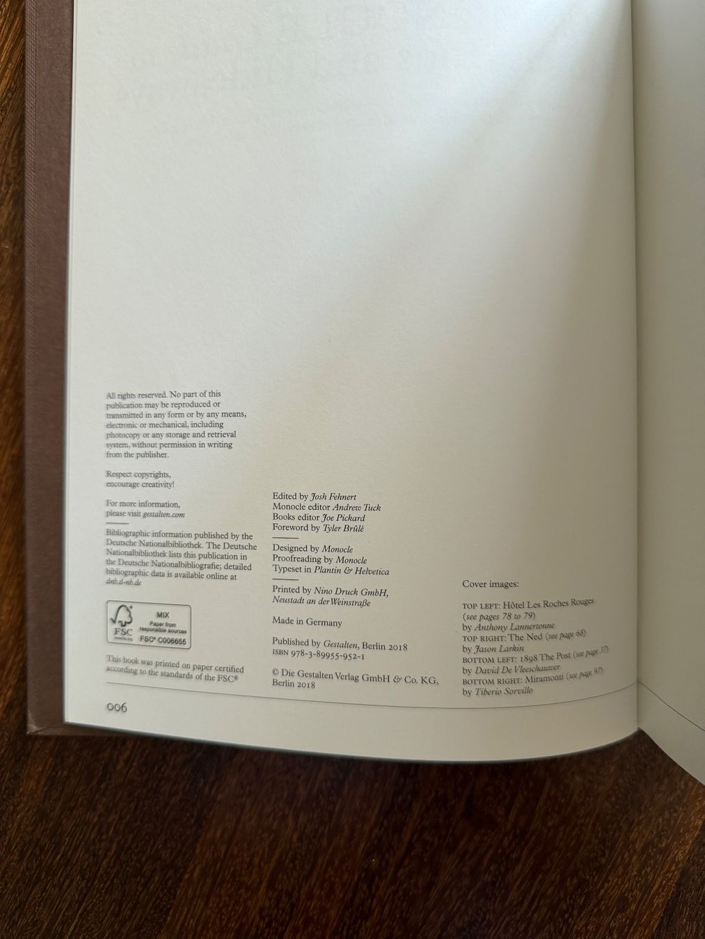 Livres: Buch: MONOCLE Guide to Hotels  - Coffee Table Book – D'occasion à Ennetbaden par miboo 2