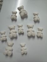 Gipsbären Teddy Figuren Set weiss