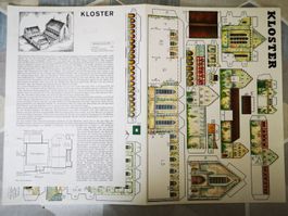 Kloster zum Ausschneiden Bastelbogen 1973, Rarität!