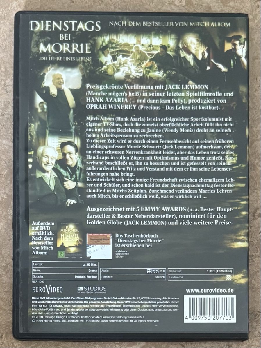 Tutti i DVDs: DIENSTAGS BEI MORRIE  – Nuovo (secondo la descrizione) da Dietikon venduto da AndreaSch01 1