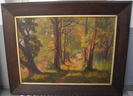 Marie Rollé 1865 – 1942  Letzte Sonnenstrahlen im Wald 1903