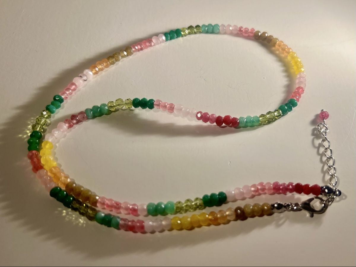 Collier en Aigue Marine Rondelles Facettées Collier Rondelles à