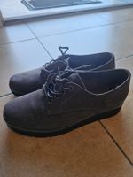 Schnürschuhe Graceland dunkelgrau mit Plateau Sohle neu