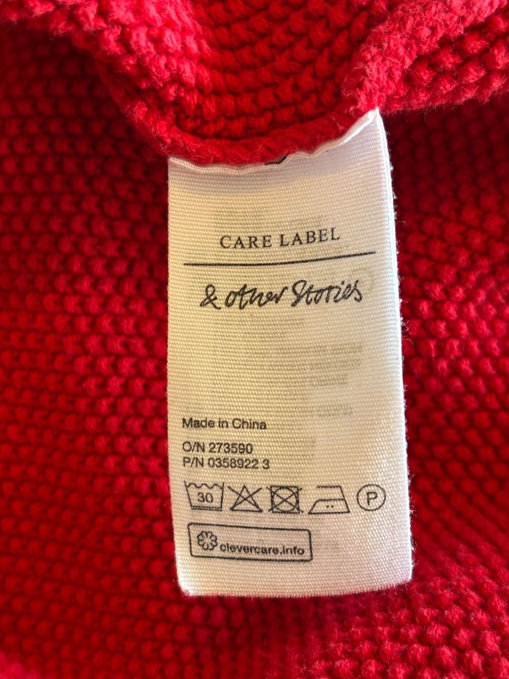 Other Stories Maglioni & Felpe: & OTHER STORIES roter Pullover Baumwollstrick – Usato da Zürich venduto da missmodernage 4