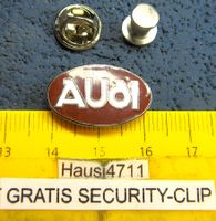 AUDI AUTO LOGO SCHMUCK-PIN ENAMEL MIT SECURITY-CLIP 25mm