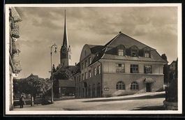 Horgen, Strassenpartie mit dem Gemeindeh