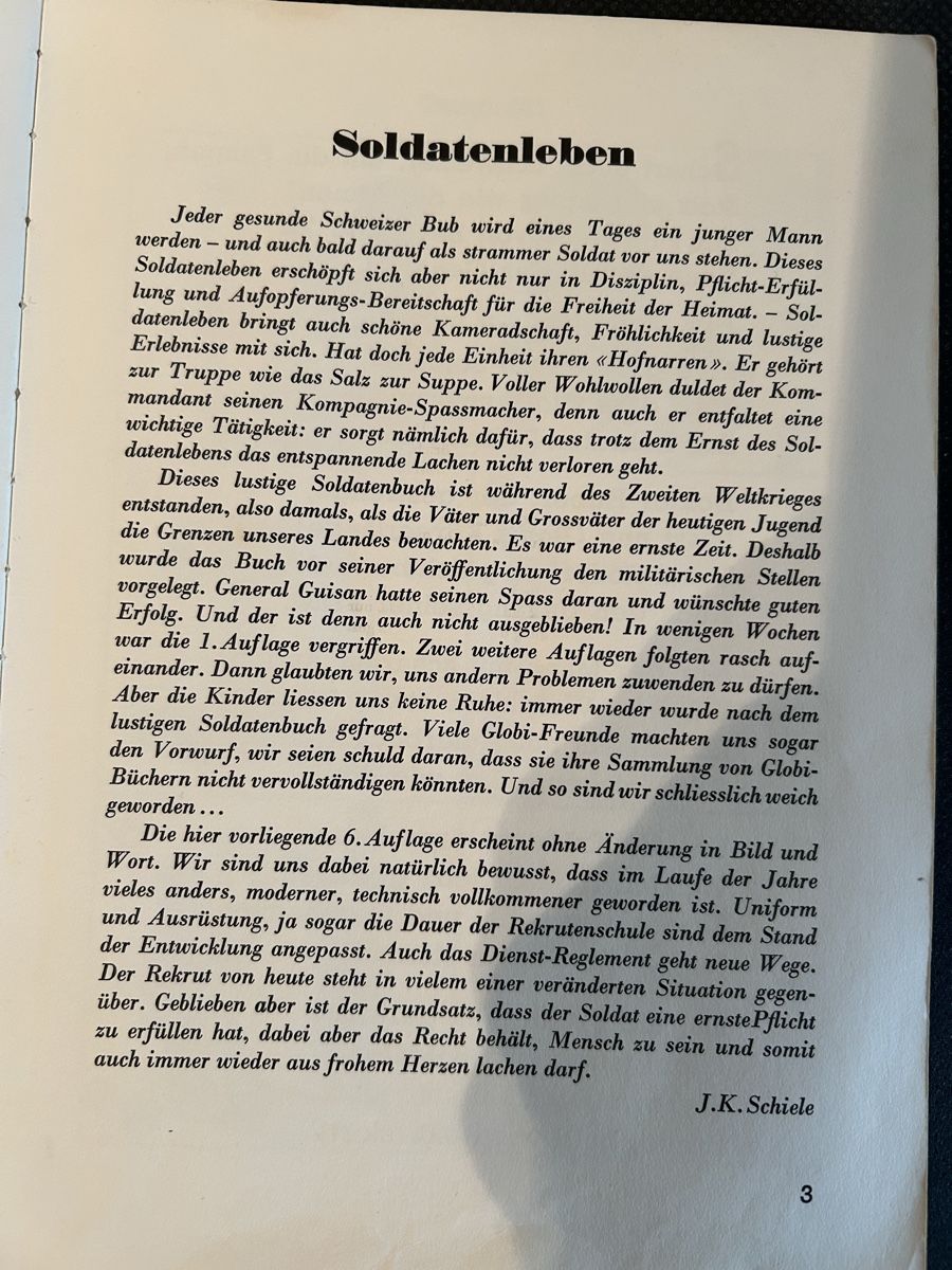 Libri: Globi wird Soldat/ 6.Auflage 1968 – Usato da Urtenen-Schönbühl venduto da tulpenschein 4