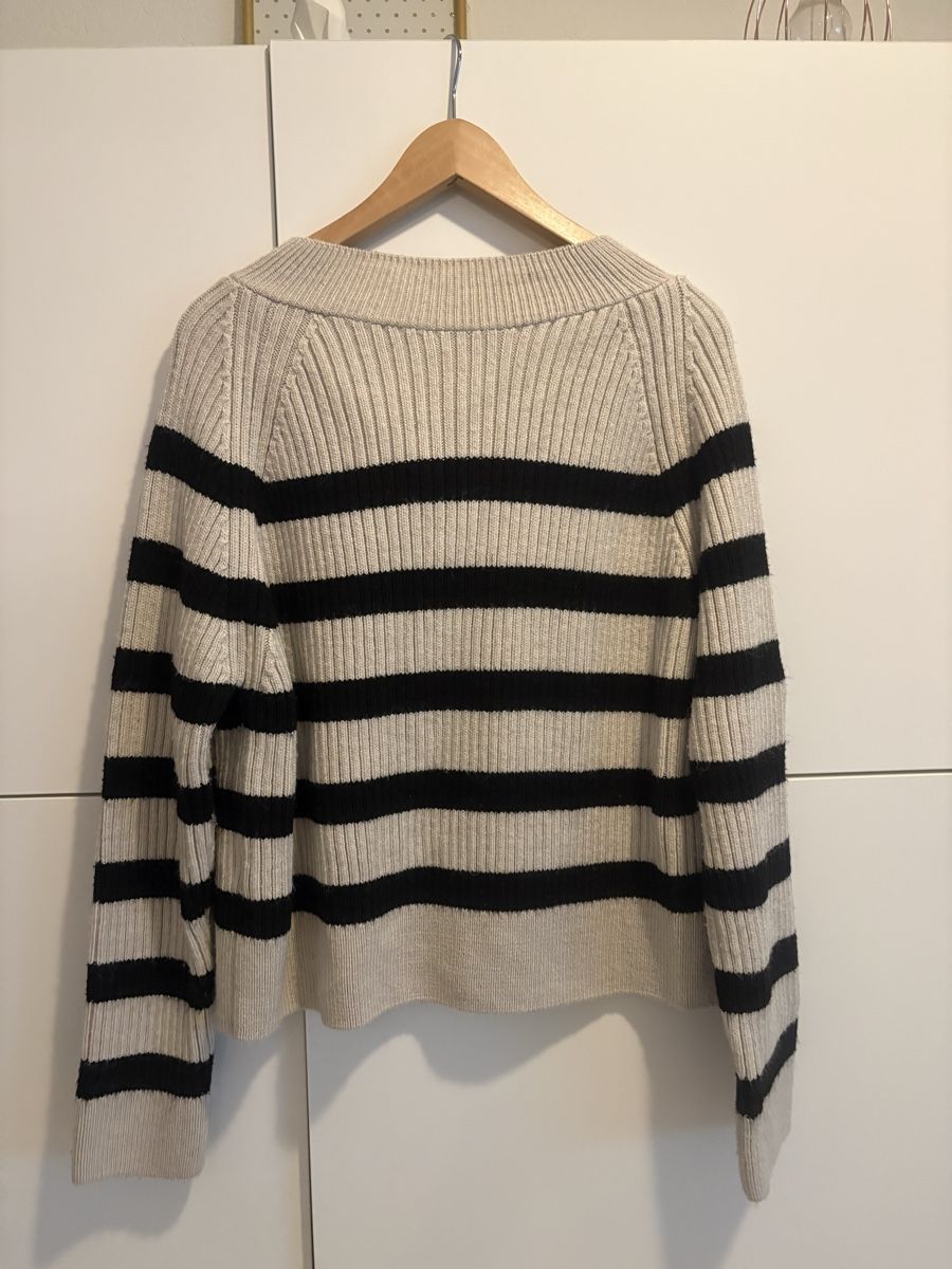 Zara Pullover & Sweatshirts: Pull Zara rayé avec fermeture éclair beige noir taille L – Gebraucht aus Pully von kaba07 5