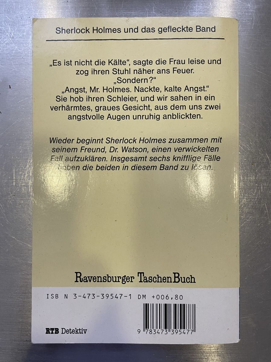Libri: Sherlock Holmes und das gefleckte Band Ravensburger – Usato da Zimmerwald venduto da Goldhandy 1