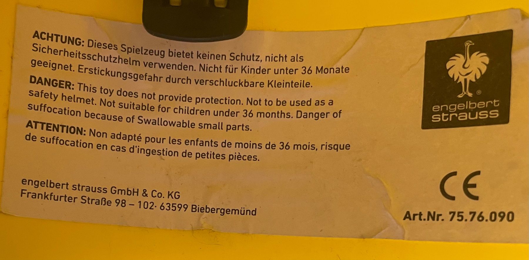 Giocattoli: Helm Kinder Spielzeug Engelberg Strauss – Usato da Pieterlen venduto da sheriff111 4
