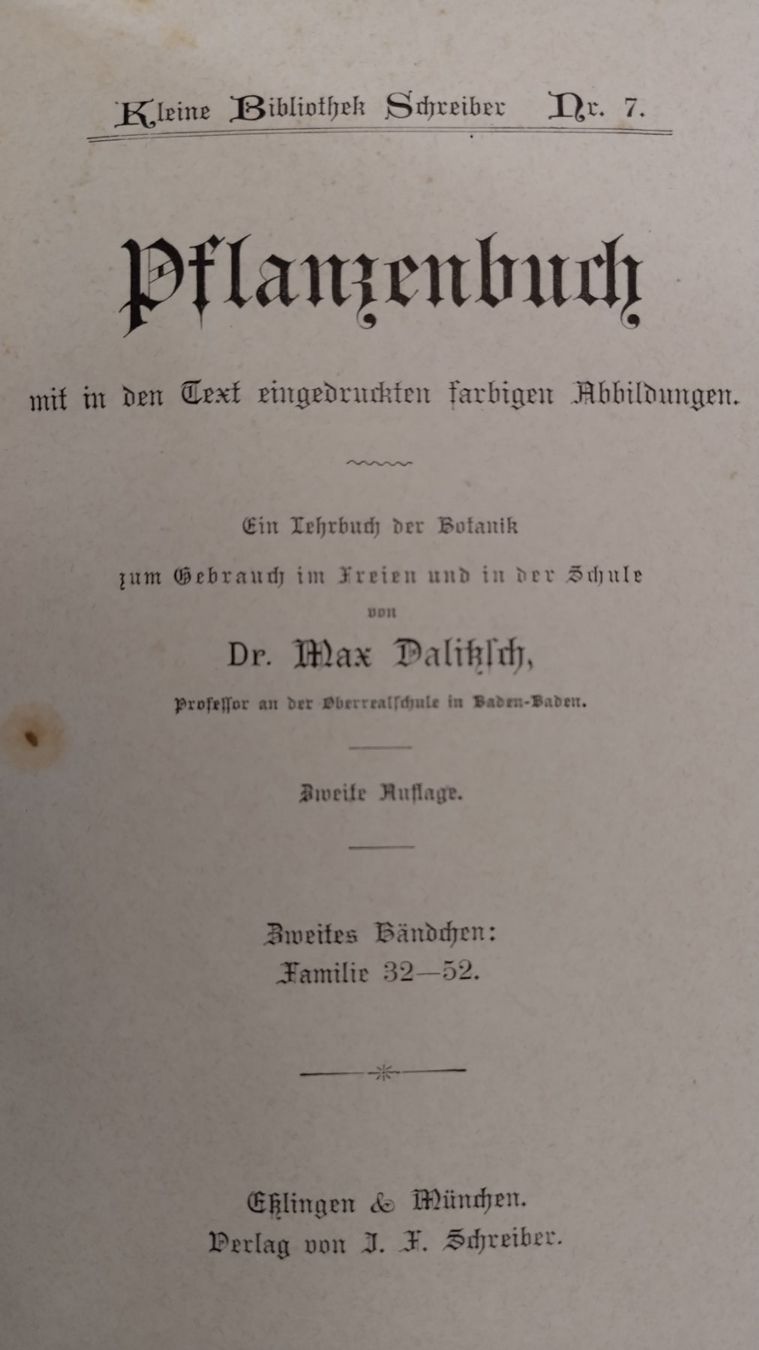 Libri: Pflanzenbuch 1900 / Ein Lehrbuch der Botanik 2. Band – Usato da Bellach venduto da JingleJerry 3