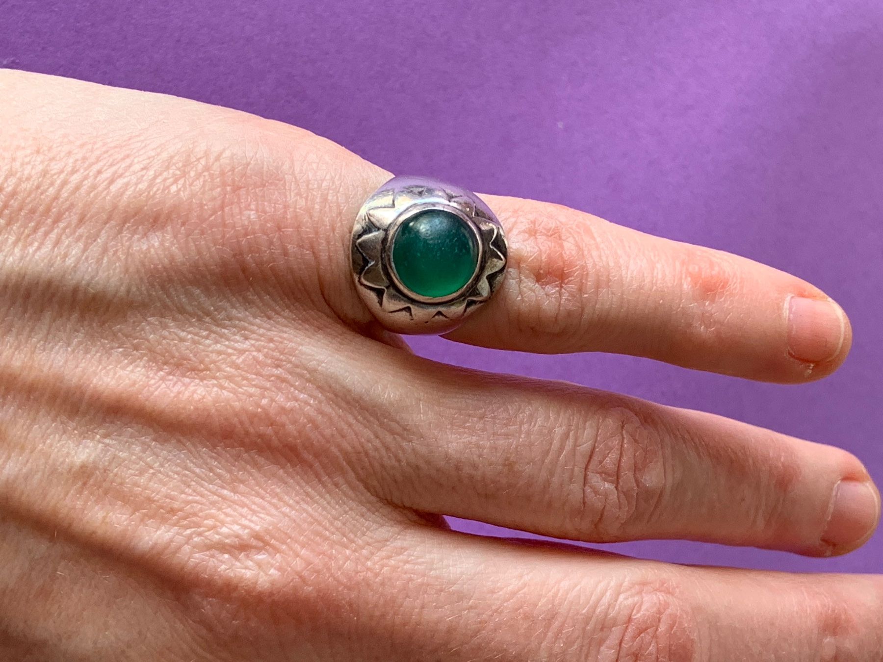 Anelli: Silberring grüne Sonne (49) – Usato da Dittingen venduto da Bijoubelle 5