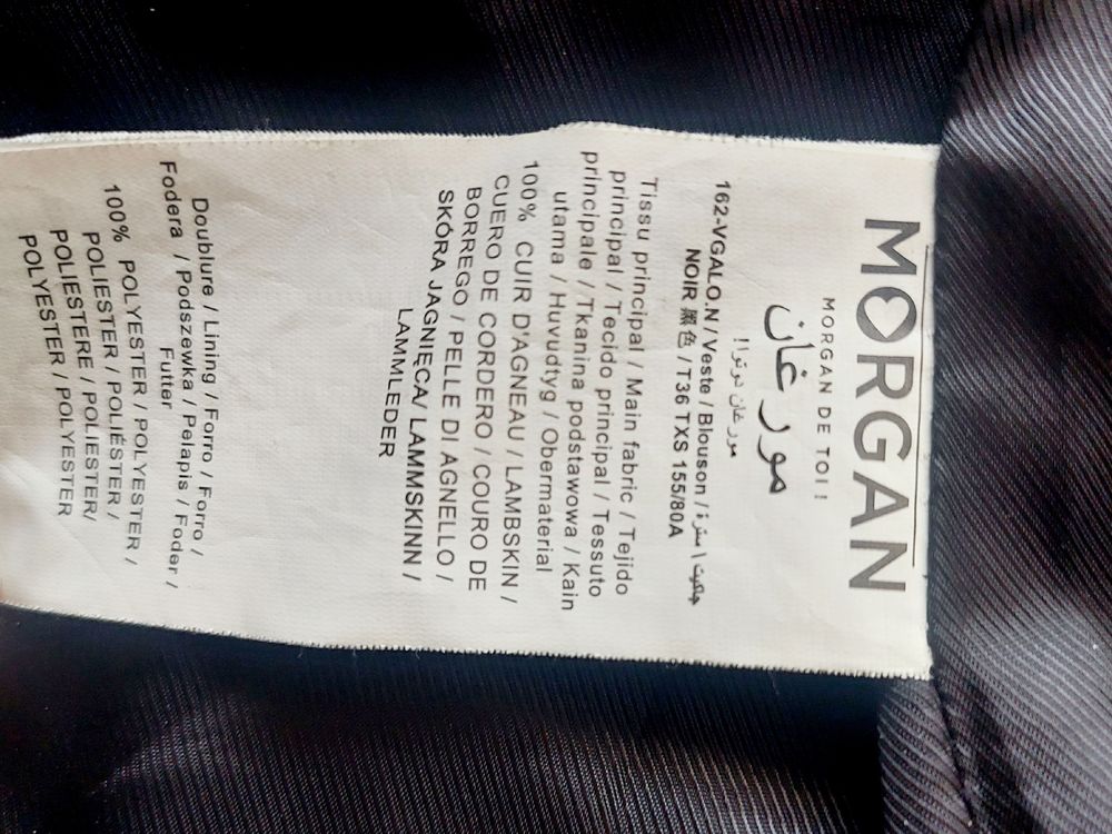 Morgan Giacche: Schwarze Morgan Kalbs- Lederjacke, Grösse 36 – Top Zustand! – Usato da Hochwald venduto da hupelcord 7