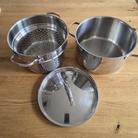 Sigg Edelstahl Pfanne mit Siebeinsatz guter Zustand
