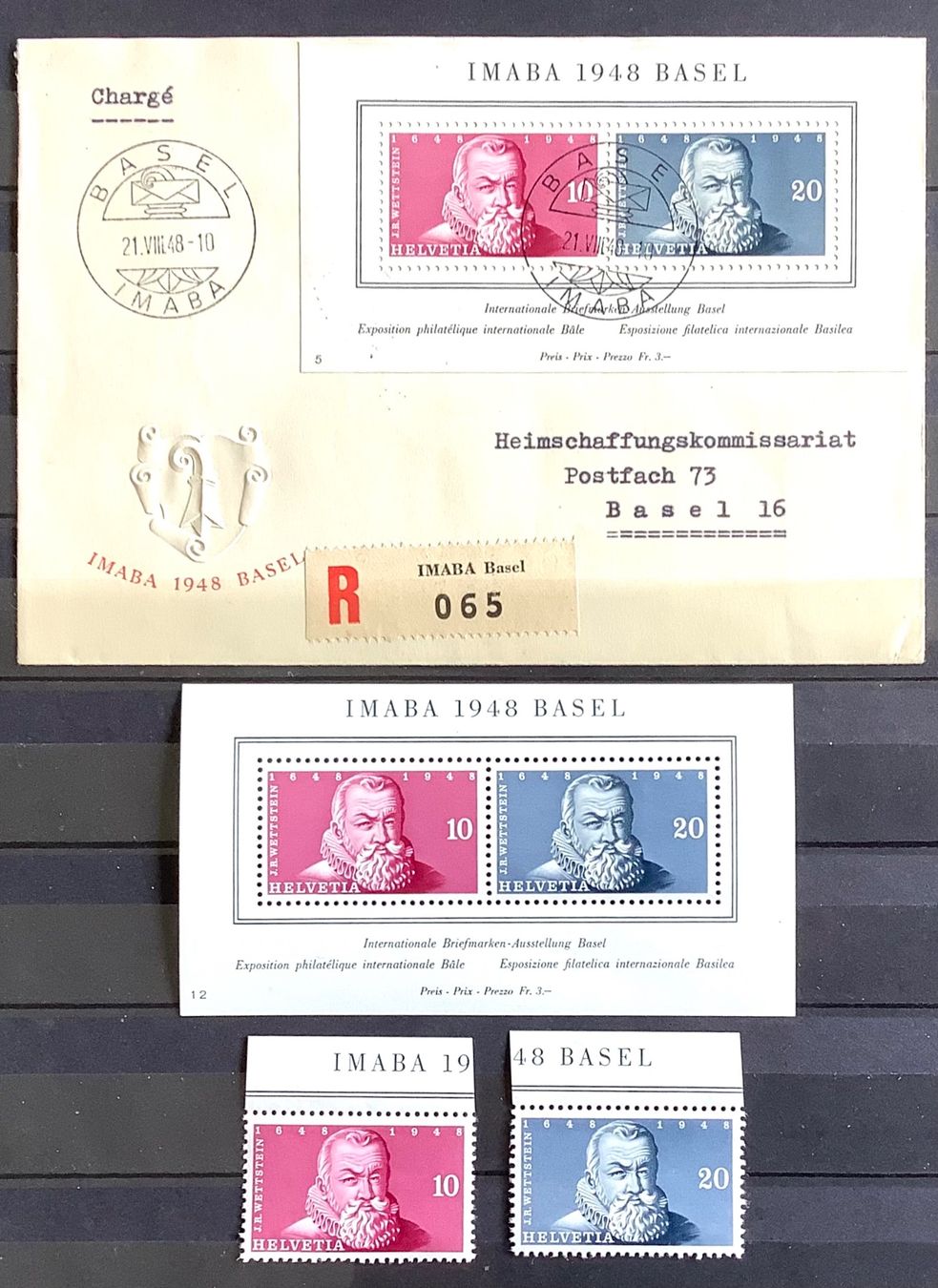 Tutti i francobolli: 1948 / IMABA Block auf R- FDC + Block ** und Einzel ** – Nuovo (secondo la descrizione) da Liestal venduto da Skunk02