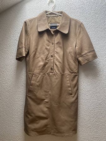JOOP! Echtlederkleid Camel/Taupe Gr. 38