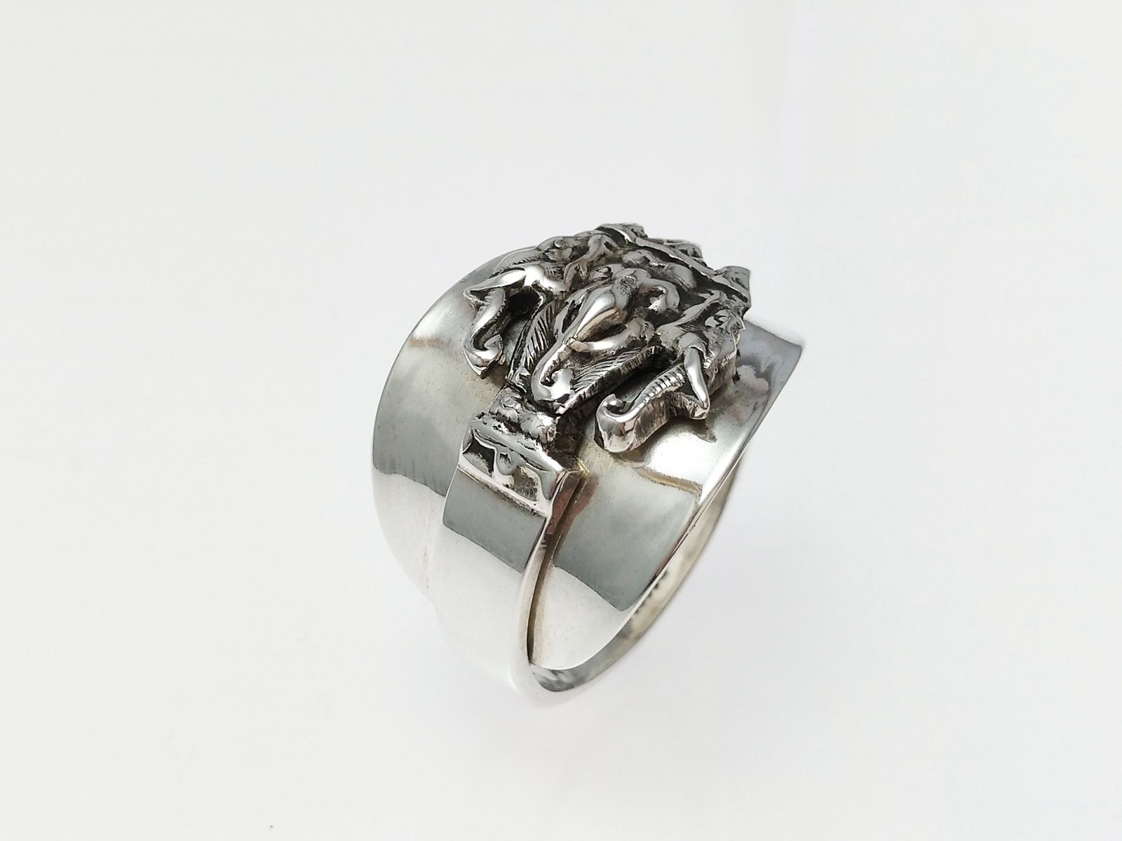 Anelli: Silberring aus Silber-925 mit Elefantengott Erawan Design – Nuovo e nell'imballaggio originale da Meilen venduto da Byrd-bijoux 1