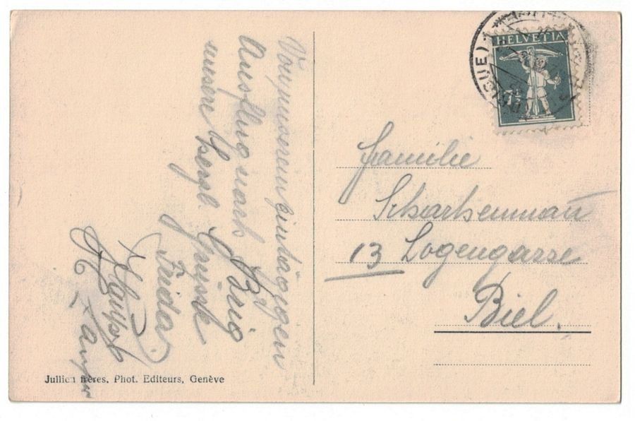 Cartoline postali: Naters, Schulhaus, gelaufen 1923 – Usato da Frauenfeld venduto da POML 1