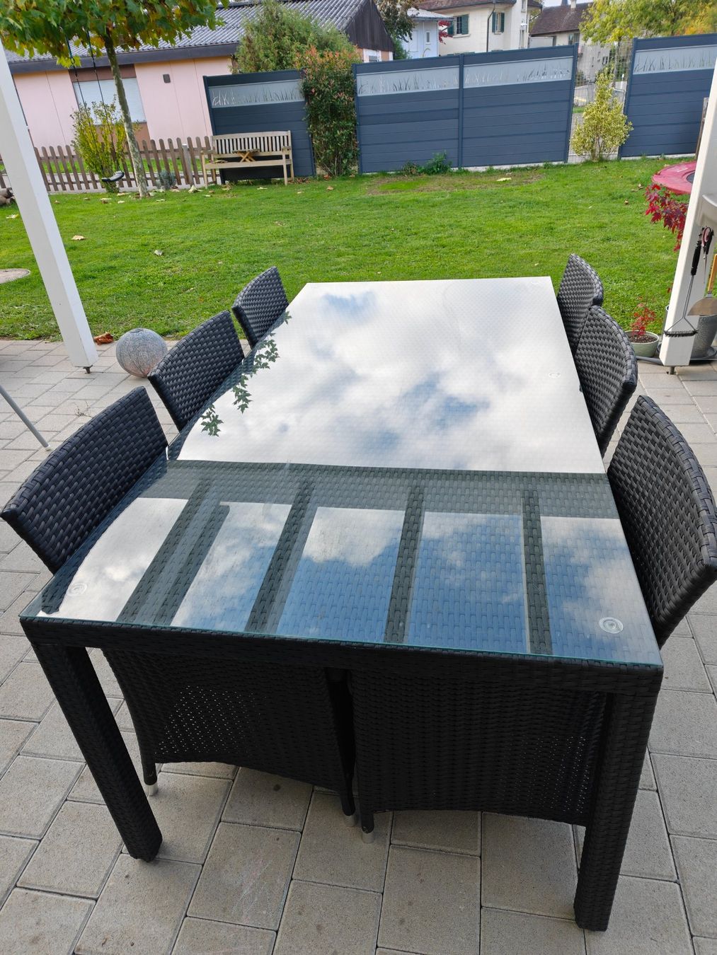 Tavoli: Rattan Gartentisch, mit 6 Stühlen – Usato da Gossau ZH venduto da Jcoo 3