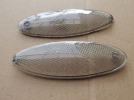 Set Blinkerglas oval weiss