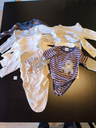 Set Baby Bodys Langarm Grösse 50-56, 0-2 Monate