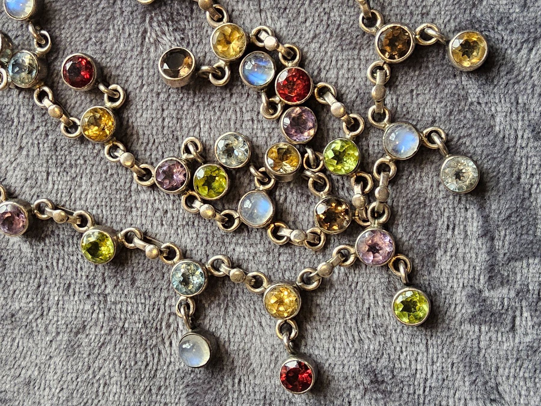 Catenine: Sterling Silber Edelstein Halskette Collier, Wunderschön – Usato da Zürich venduto da sanwit 3