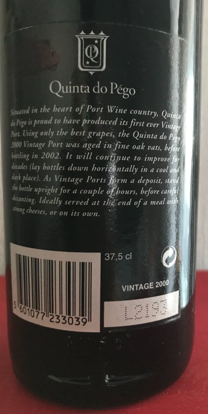 Wein: Quinta do Pego Vintage 2000  37,5cl – Neu (gemäss Beschreibung) aus Cully von Forninho 2