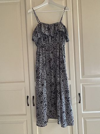 Off-Shoulder Midi Kleid C&A, navy, Grösse 38