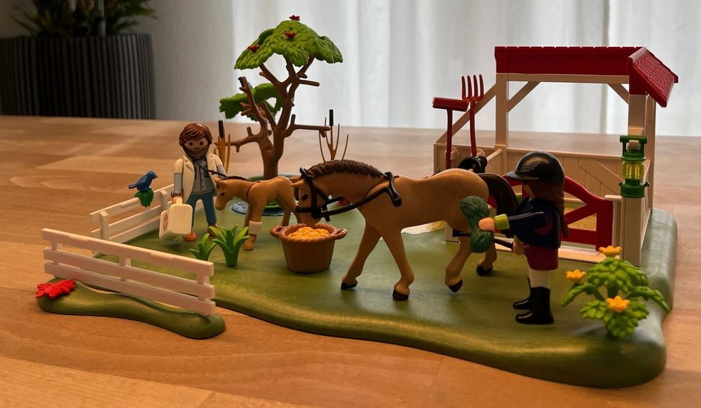 PLAYMOBIL 6147 SUPERSET Paddock avec Chevaux EUR 19,00 - FR