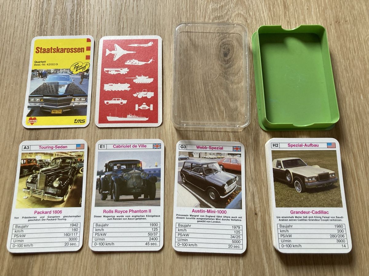 Spiele: Auto Quartett "Staatskarossen" von TMS – Gebraucht aus Wichtrach von Queensparkunite