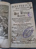 Antikes Buch psalterium Davidis aus dem Verlag Rieger 1756
