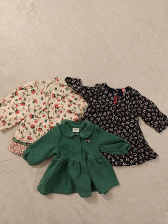 3x Girls' Dresses Bundle - Floral & Green - size 3months
