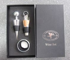 3-Teiliges Weinset, mit Tropfring, Verschluss und Ausgiesser