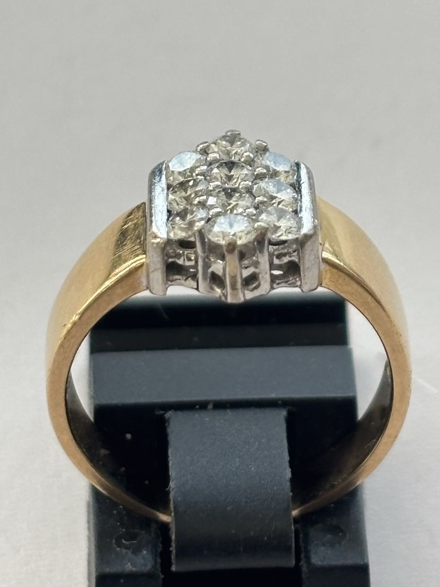 Anelli: Goldring mit Diamanten 18 Karat – Usato da Langnau am Albis venduto da flusspflege 2