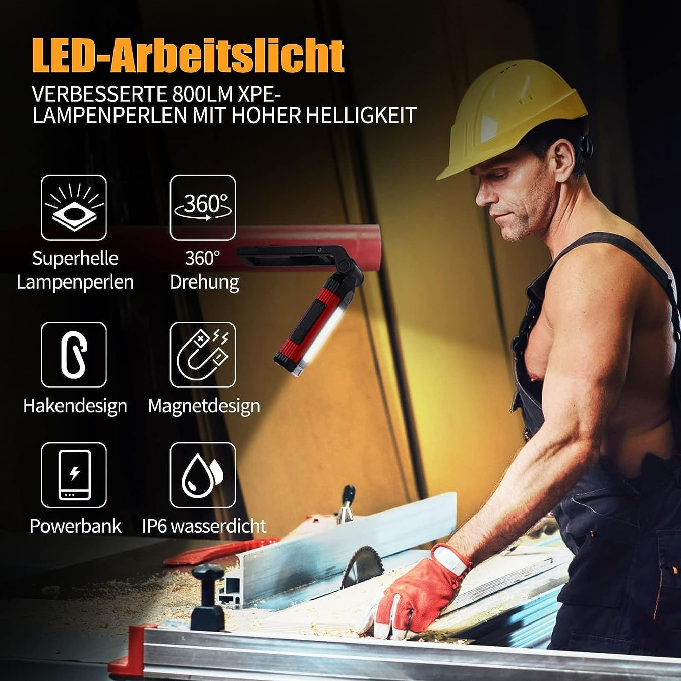 Lampade: Arbeitsleuchte LED Werkstattlampe – Nuovo e nell'imballaggio originale da Nuglar venduto da SaleRitter 6