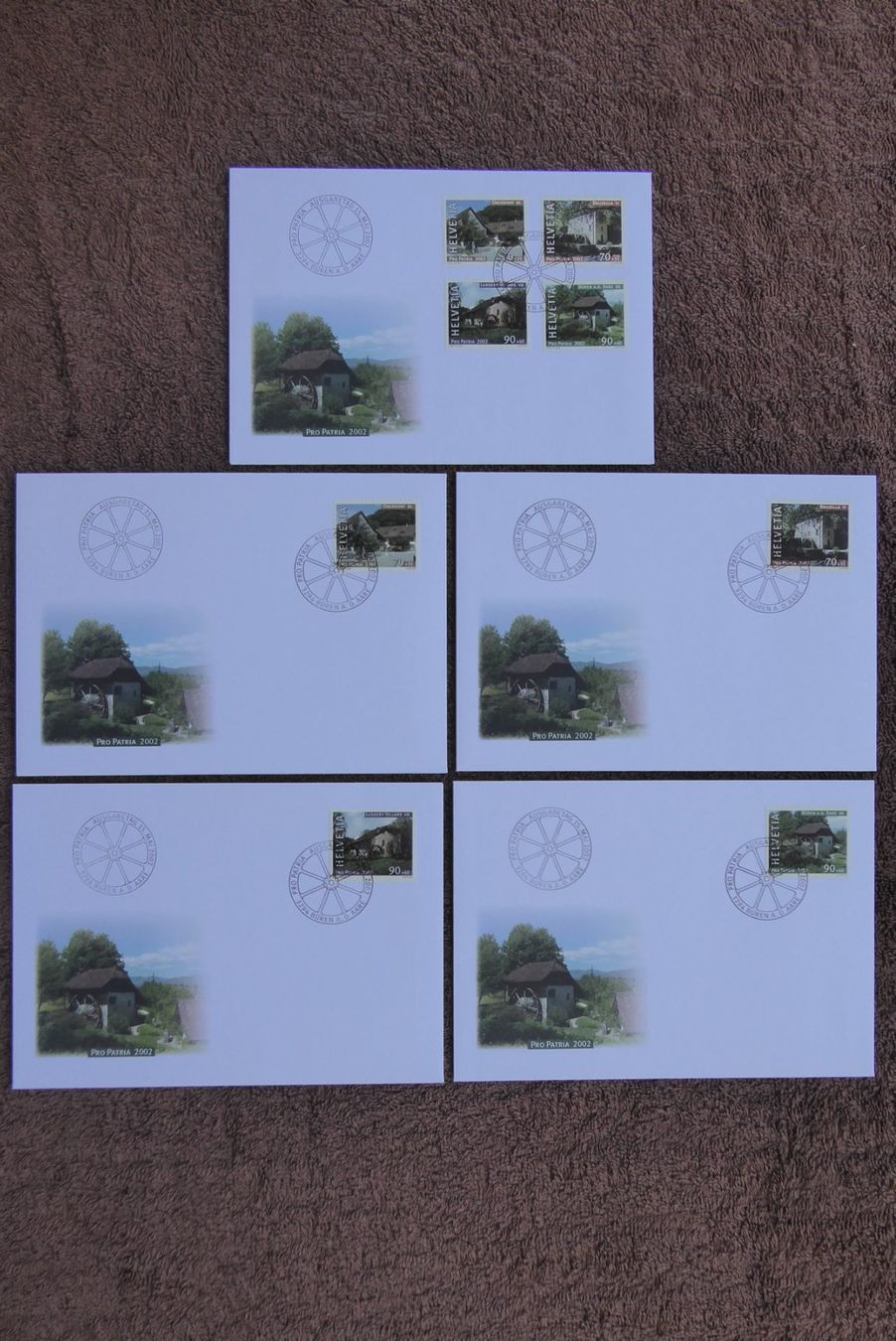 Tutti i francobolli: (F424) FDC Pro Patria 2002 -> B276 - B279 – Usato da Basel venduto da scholle50
