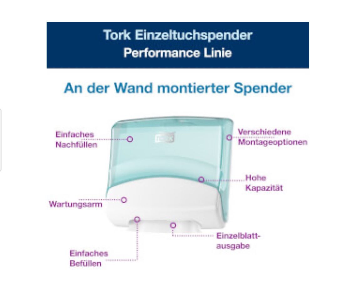 Portasciugamani: neuer Tork 654000 Einzeltuchspender Spendersystem – Nuovo e nell'imballaggio originale da Necker venduto da liq24 1