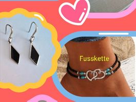 Schmuckset.2 Teilig ( 1Fusskette, 1 Ohrhänger)