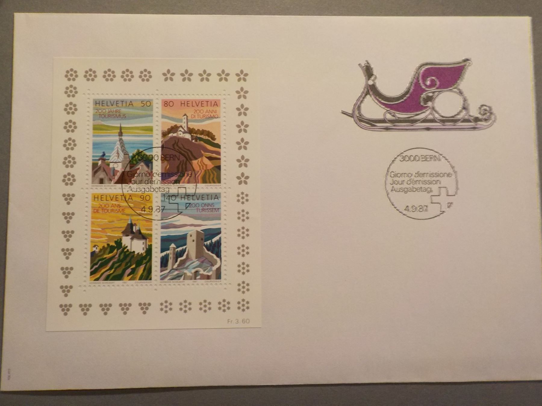Tutti i francobolli: 1987, FDC,Sonderbl,Sondermarken CH-Tour. – Nuovo (secondo la descrizione) da Muri b. Bern venduto da Ricardoverkauf
